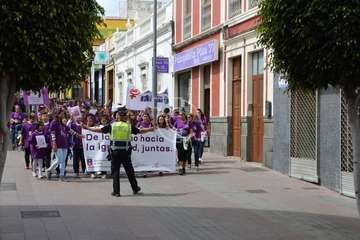 Marcha de escolares por la igualdad en Telde (Foto TA)